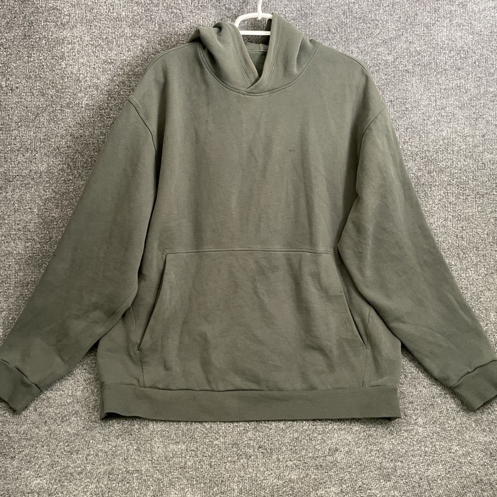 Lululemon Steady State Pullover Hoodie Mens Sz XL Green Fleece LM3ERZS